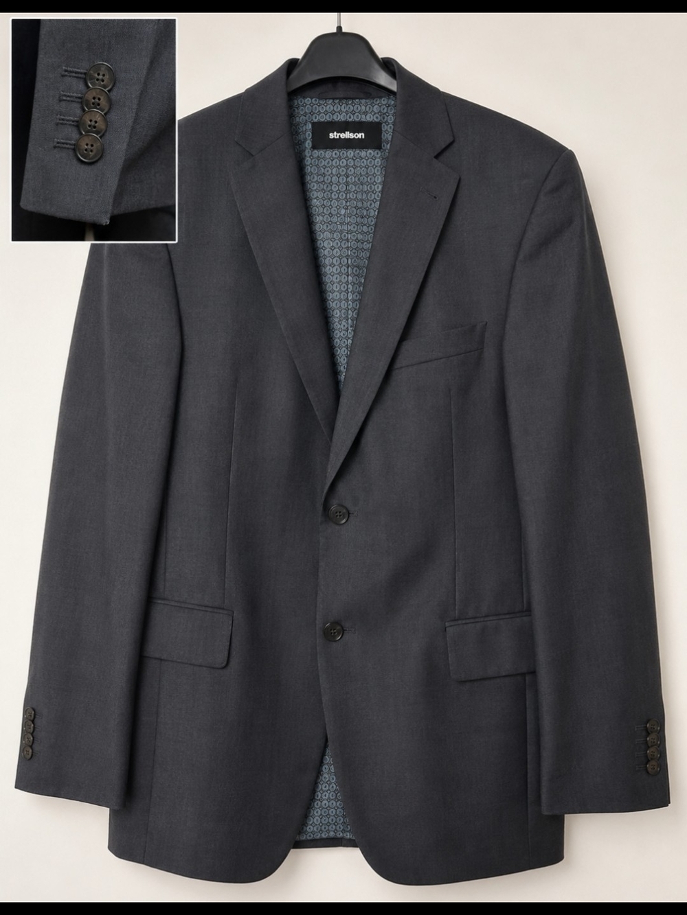 Authentic Strellson Soft Line Men's Blazer Suit Jacket  Size 36R (EU 46)